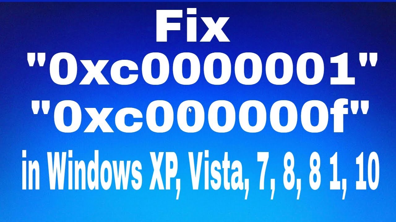 Error-0xc0000001