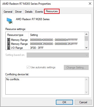 Resources Tab